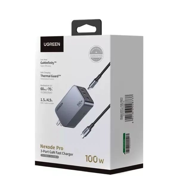 Cargador Completo Original Ugreen de Triple entrada 100W